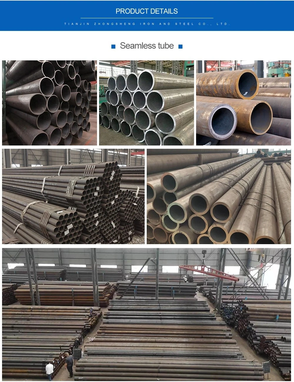 Small Caliber CS Seamless Carbon Steel Pipe with A106/T91/J55