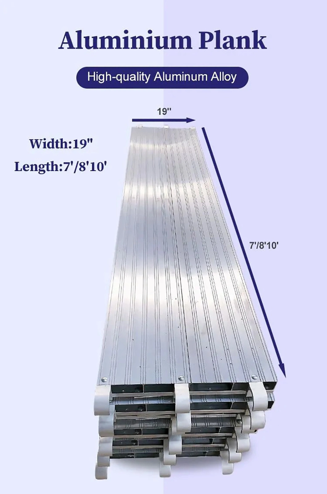 North America Standard 7&prime; L Aluminum Walkboard Aluminum Plank for Frame Scaffold