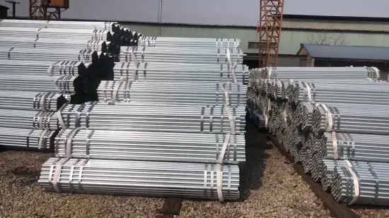 Tfco BS1139 Pipes ERW Welded Pre Galvanized Round Sch 40 Tube Scaffolding Steel Pipes and Tube Gi Pipe HDG Pipe Galvanized Steel Pipe